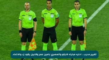 تغيير مدرب.. إدارة مباراة فاركو والمصري بأمين عمر وقابيل يقود زد والاتحاد